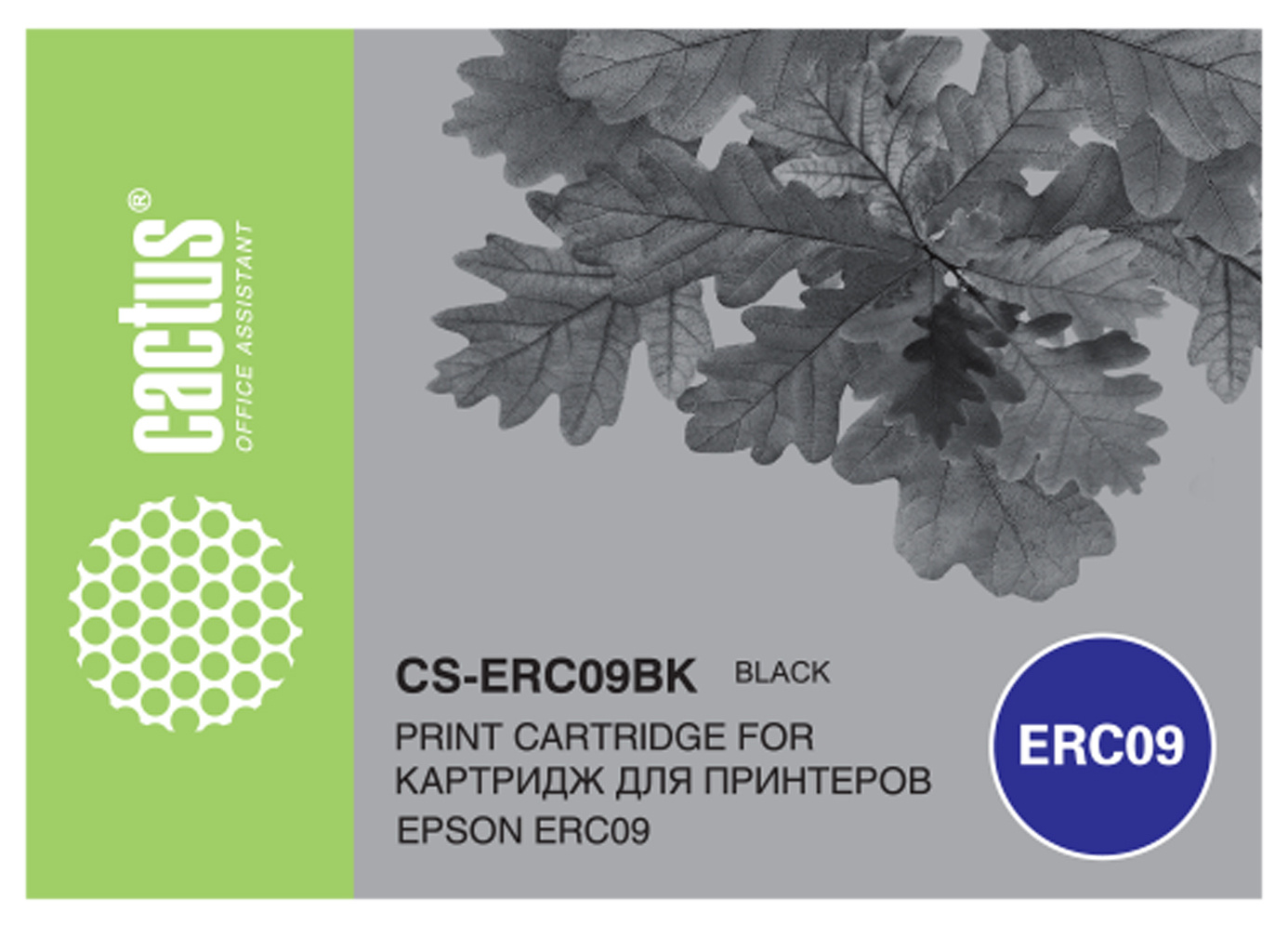 -/ Картридж матричный Cactus CS-ERC09BK черный для Epson ERC09