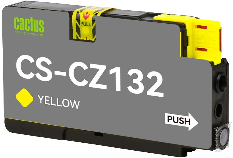 Cactus CZ132A  Картридж № 711  (CS-CZ132)  для HP Designjet T120/520, жёлтый, с чипом