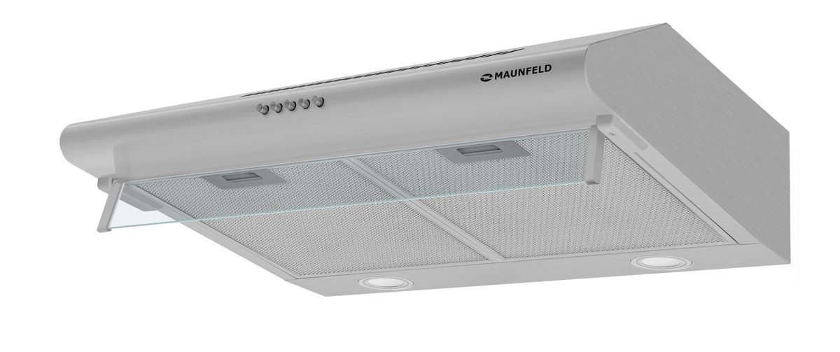 Кухонная вытяжка MAUNFELD/ Кухонная вытяжка MAUNFELD MP-1 60, настенная, плоская, 3 скорости, 520 м3/ч, механическое управление, энергоэффективность В, уровень шума 49 дБ, нержавеющая сталь