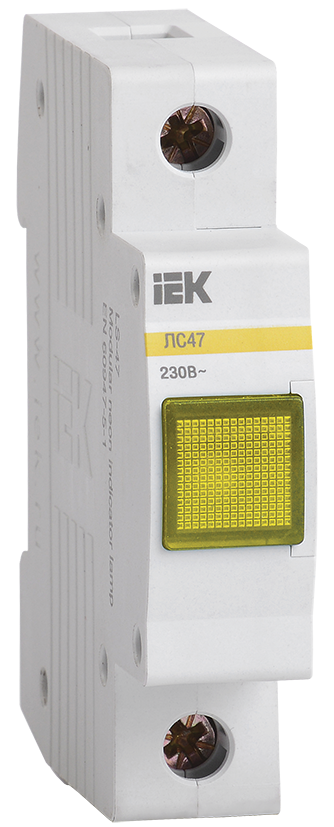 Лампа IEK MLS10-230-K05 сигнальная ЛС-47 желтая