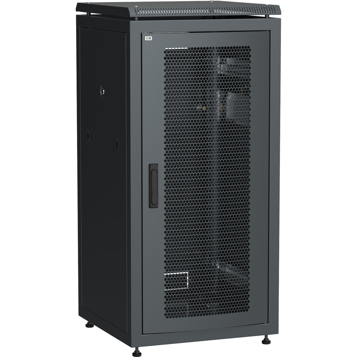 ITK Шкаф сетевой 19" LINEA N 18U 600х800 мм перфорированная передняя дверь черный