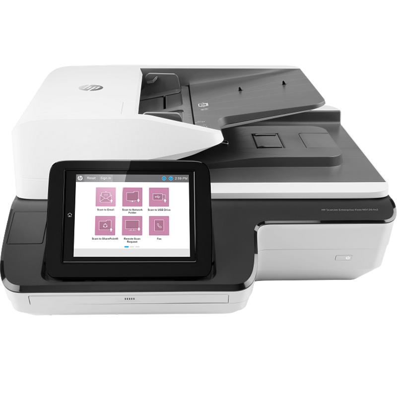 L2763A - Cканер HP L2763A ScanJet Enterprise Flow N9120 fn2 (A3) 600 dpi, 24 bit, ADF (200 pages), 120/120 ppm, USB+Ethernet, Duty cycle 12 000 pages