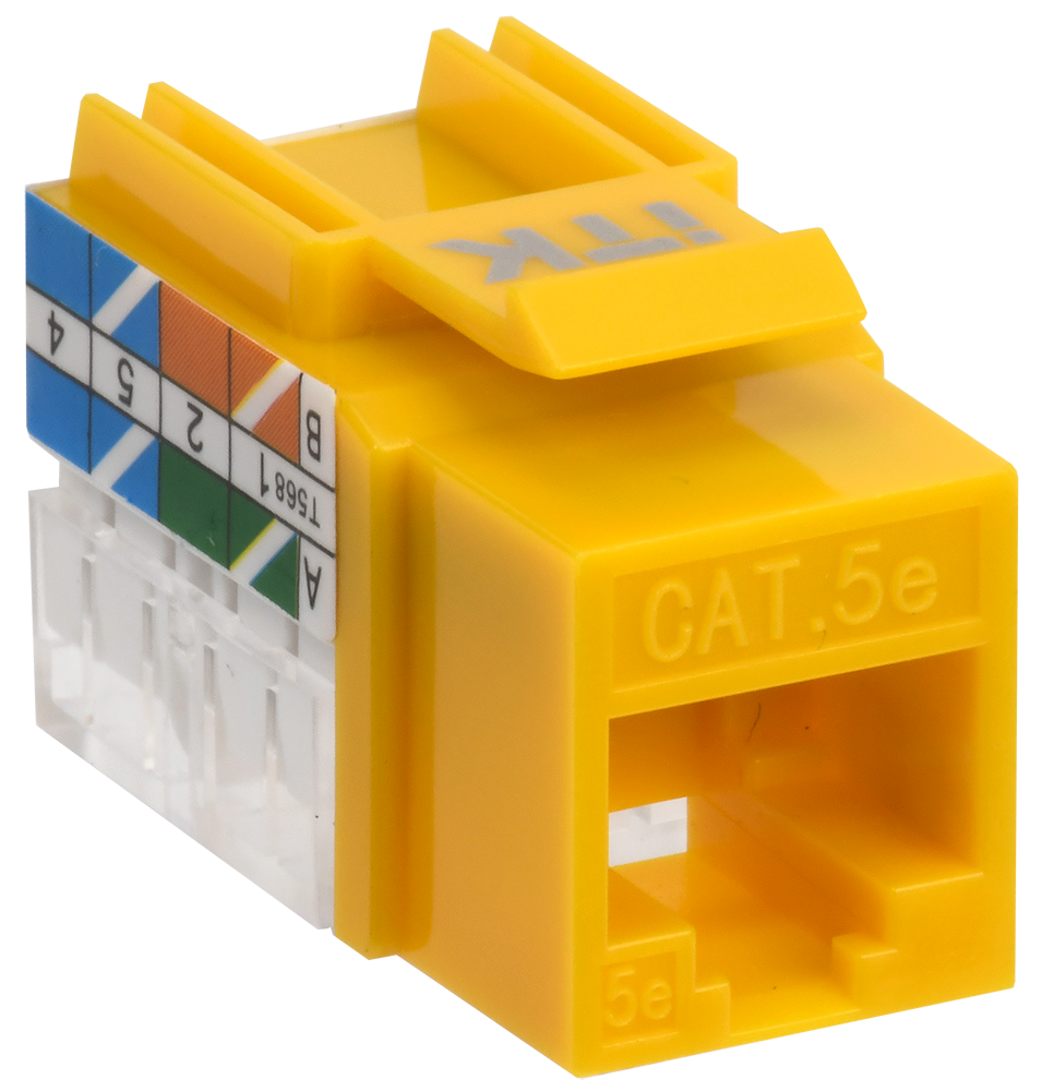 Модуль Keystone Jack кат.5E UTP 110 IDC 90град жёлтый