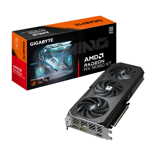Видеокарта Gigabyte PCI-E 5.0 GV-R9060XTGAMING OC-8GD 1.0 AMD Radeon RX 9060XT 8Gb 128bit GDDR6 2780/20000 HDMIx1 DPx2 HDCP Ret