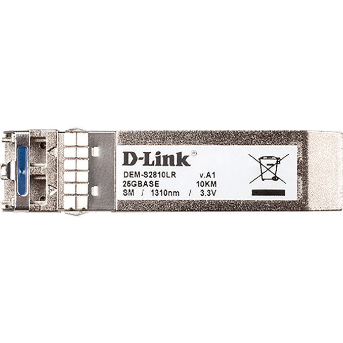 D-Link DEM-S2810LR/A1A ТТрансивер SFP28 с 1 портом 25GBase-LR для одномодового оптического кабеля (до 10 км)