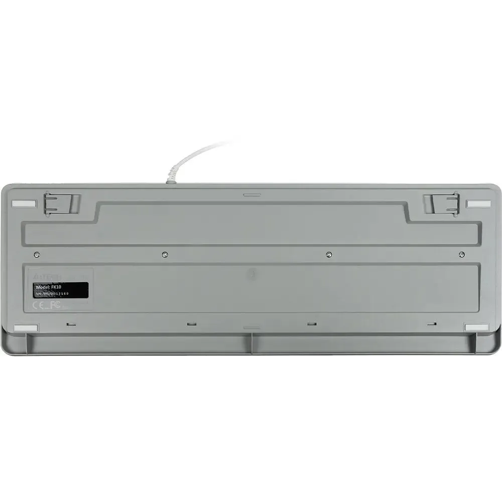 Клавиатура A4Tech FK10 белый/серый USB (FK10 WHITE) каб.:1.5м