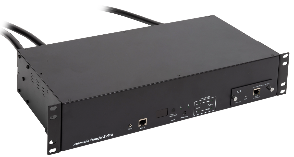 Переключатель автоматический ATS 19" 2U 32А без разъемов ATS-32-2U-0 ITK