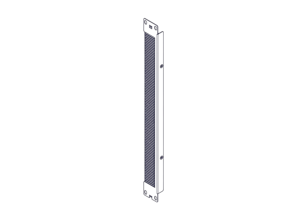 System Electric, серия Uniprom, 1U, 2шт, черный