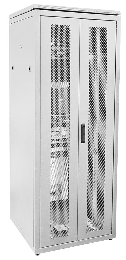 ITK LINEA N Шкаф сетевой 19" 47U 800х800мм двери передняя перфорированная задняя двустворчатая перфорированная серый