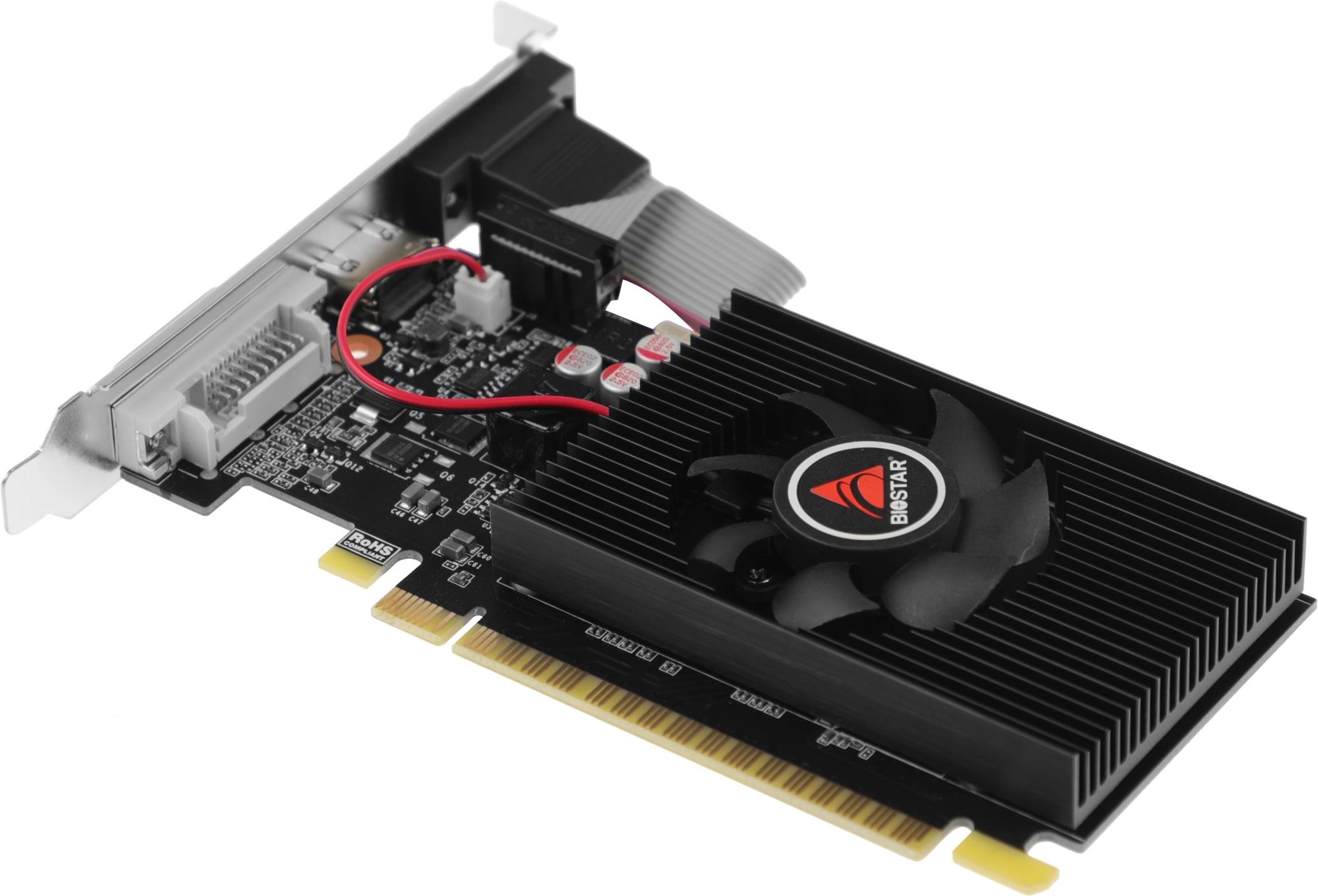 Видеокарта Biostar PCI-E GT710-2GB D3 LP NVIDIA GeForce GT 710 2Gb 64bit DDR3 954/1333 DVIx1 HDMIx1 CRTx1 HDCP Ret low profile [VN7103THX6]