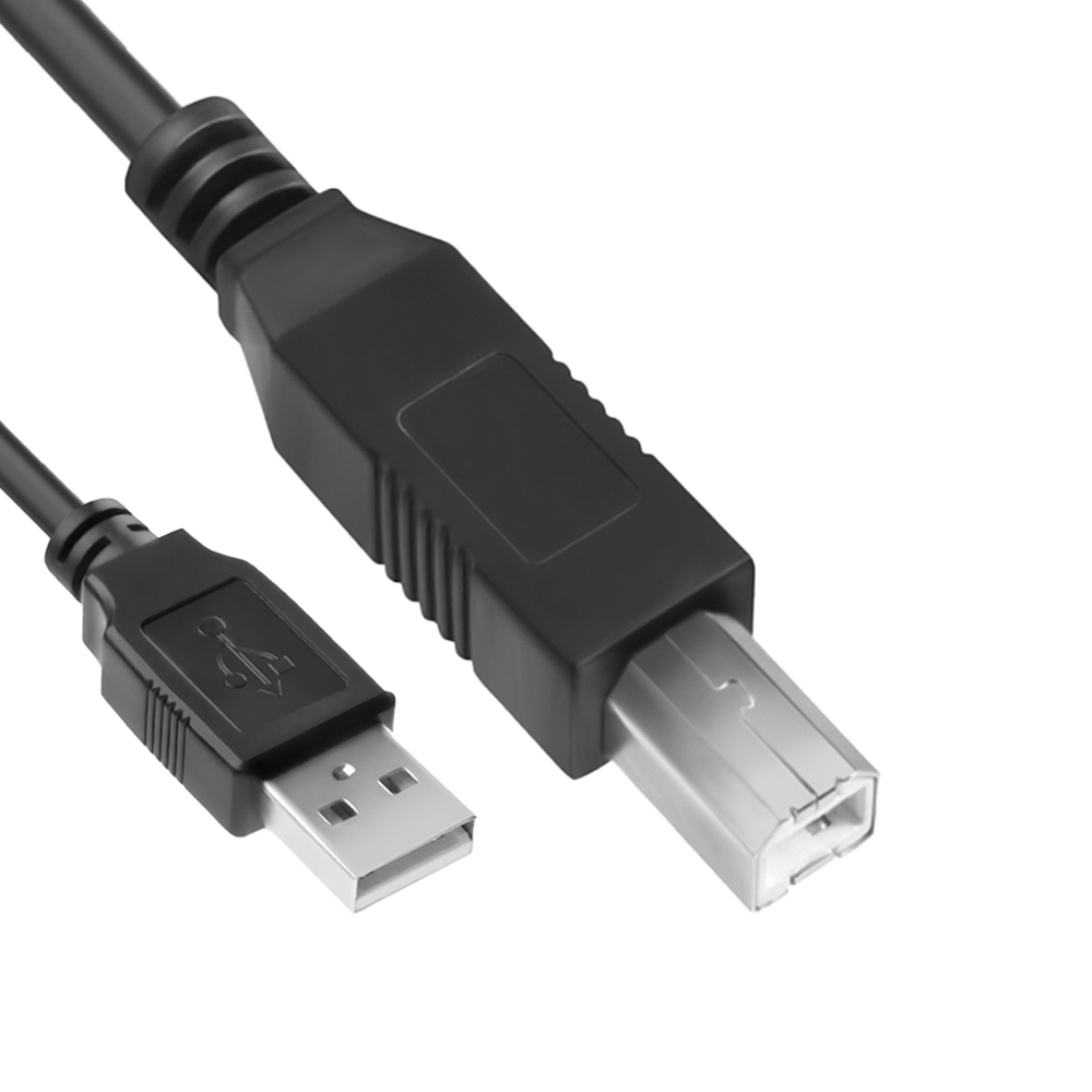 4ПХ Кабель 1.8m USB AM/BM, черный