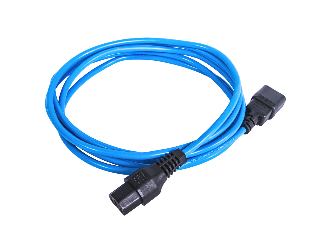 REM Шнур питания с фиксатором IEC 60320 C13/IEC 60320 C14, 10 А / 250 В (3 * 1,0), длина 3 м, синий R-10-Cord-C13-C14-3-Blue