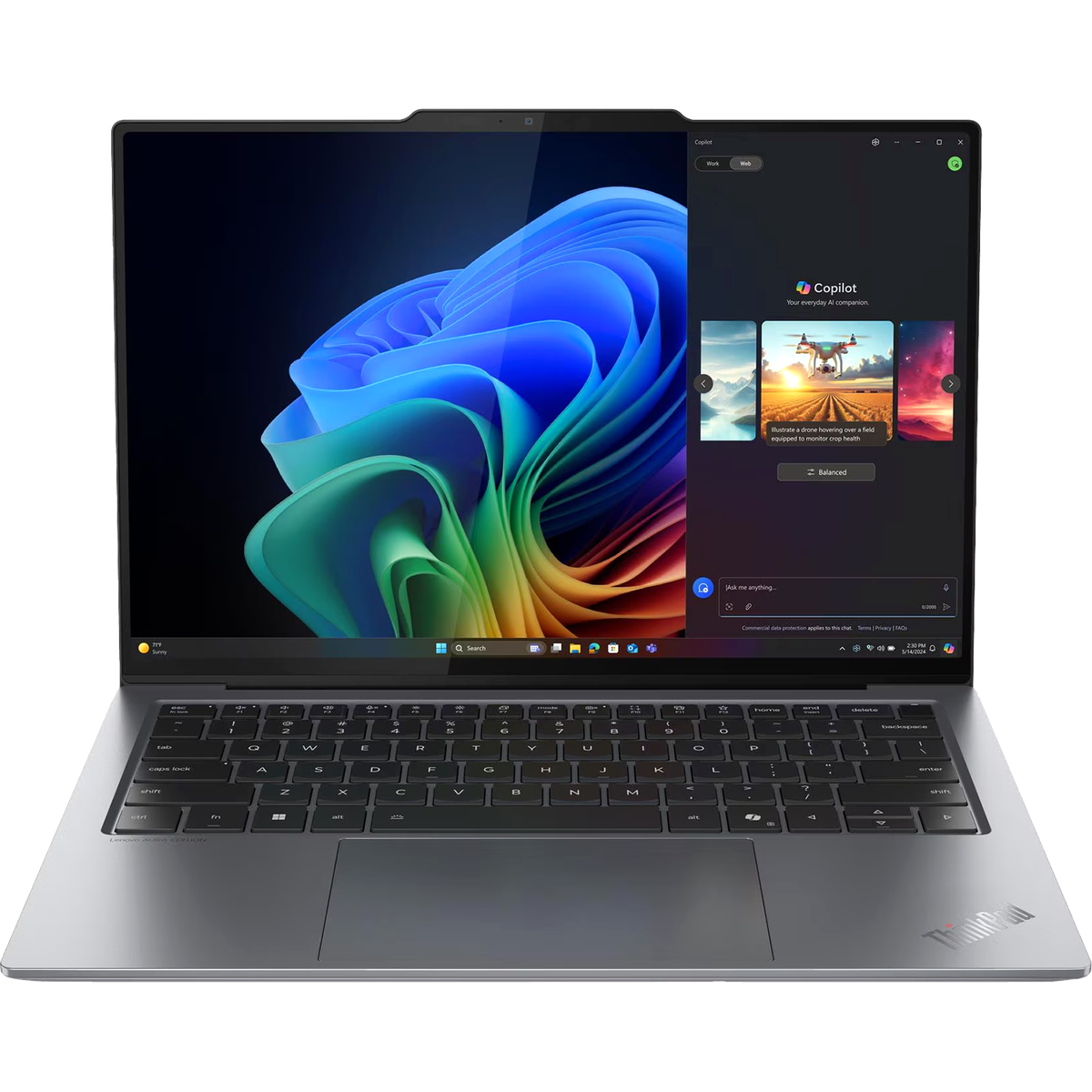 Ноутбук/ Lenovo ThinkPad X9-14 G1 Aura Edition, 14"(2880X1800)OLED 500nit 120Hz Touch, Copilot+ PC , Intel U7 258V,  32GB,  1TB SSD,  Intel Arc 140V, Cam 8MP RGB+IR, Intel Wi-Fi® 7 BE201+BT, 55Wh, FPR,  BKLT KB ENG, Win 11 Pro, 1Y