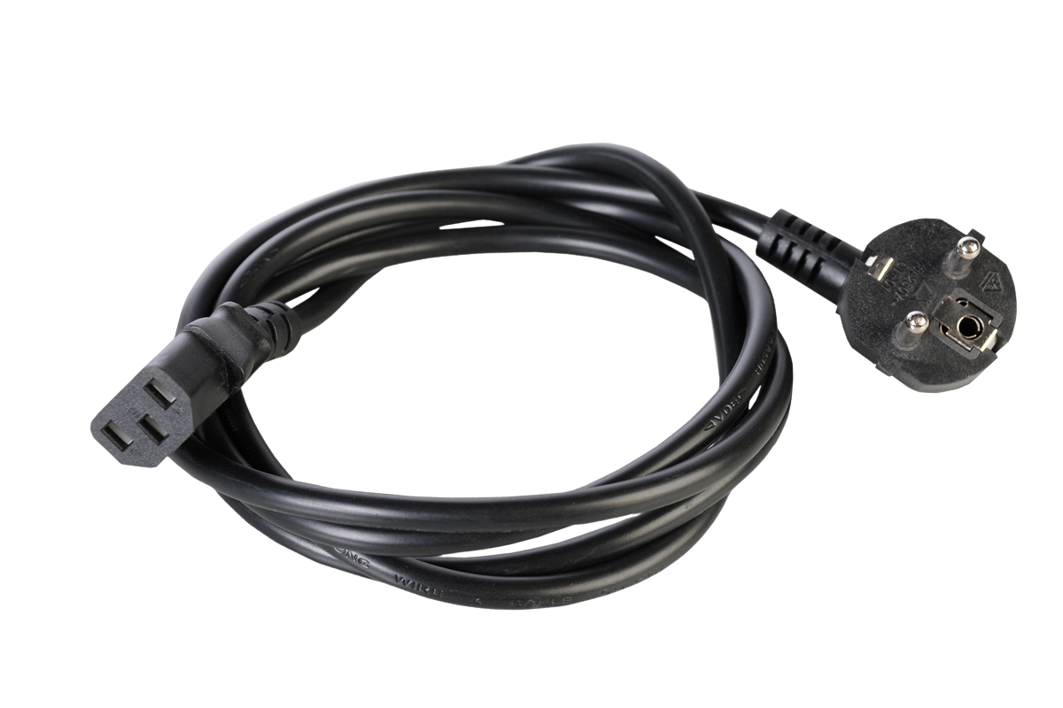 REM Шнур питания с заземлением IEC 60320 C13/EU-Schuko, 10А/250В (3x1,0), длина 5 м. (R-10-Cord-C13-S-5)