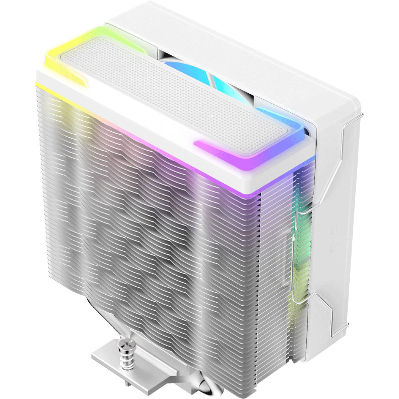 Кулер для процессора/ CPU Cooler Ocypus Delta A40 SE WH ARGB (190W, 4-pin PWM, 147mm, Al/Cu, 4x6mm, ARGB, 1x120mm, 60CFM, 31dBA, 1800RPM, S: 1851/1700/1200/115X, AM5/AM4, white)