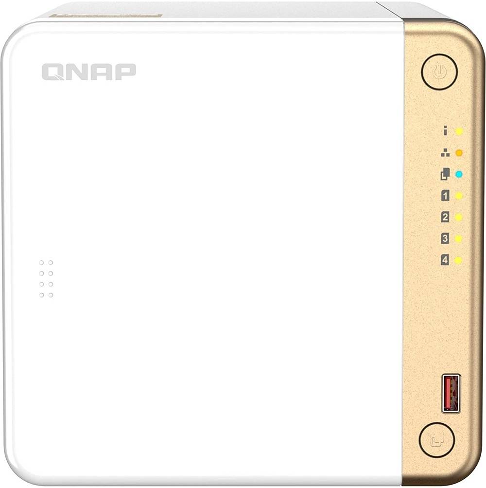 Сетевое хранилище без дисков/ channel QNAP TS-462-4G NAS 4 HDD trays, 2 x M.2 NVMe PCIe Gen 3 x1, 2-core Intel Celeron N4505  2.9 GHz, 4 GB RAM (4GB max), 1x2.5 Gigabit Ethernet , Slot PCIe Gen 3 x2, 2 USB 3.2 Gen 2 (10Gbps) Port, 2xUSB USB 2.0 port, 1xHDMI 2.0
