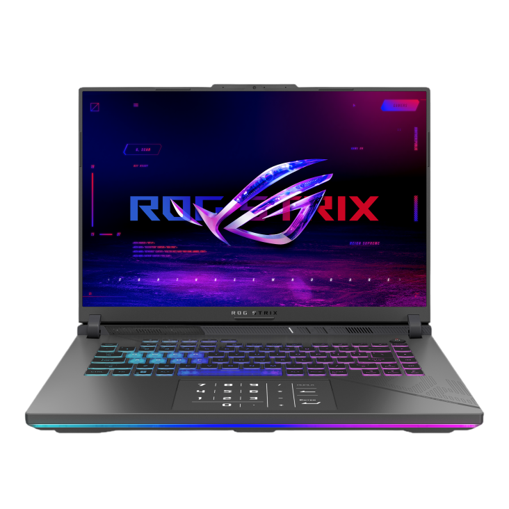 Ноутбук/ ASUS ROG Strix G16 G614PM-S5097 16"(2560x1600 (матовый, 240Hz) IPS)/AMD Ryzen 9 8940HX(4Ghz)/32768Mb/1024PCISSDGb/noDVD/Ext:nVidia GeForce RTX 5060(8192Mb)/Cam/BT/WiFi/90WHr/war 1y/2.5kg/Volt Green/DOS