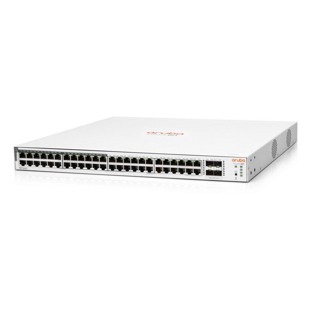 Коммутатор Настраиваемый (Smart) HPE - Instant On 1830 48G 24p Class4 PoE 4SFP, Layer 2, 24-PoE, 48-1GbE, 4-SFP, ROM-256MB, RAM-512MB, SNMP, Web, в стойку, серый, JL815A