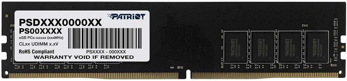 Оперативная память DDR4 16Gb 3200MHz Patriot PSD416G32002 Signature RTL Gaming PC4-25600 CL22 DIMM 288-pin 1.2В dual rank Ret [PSD416G32002]