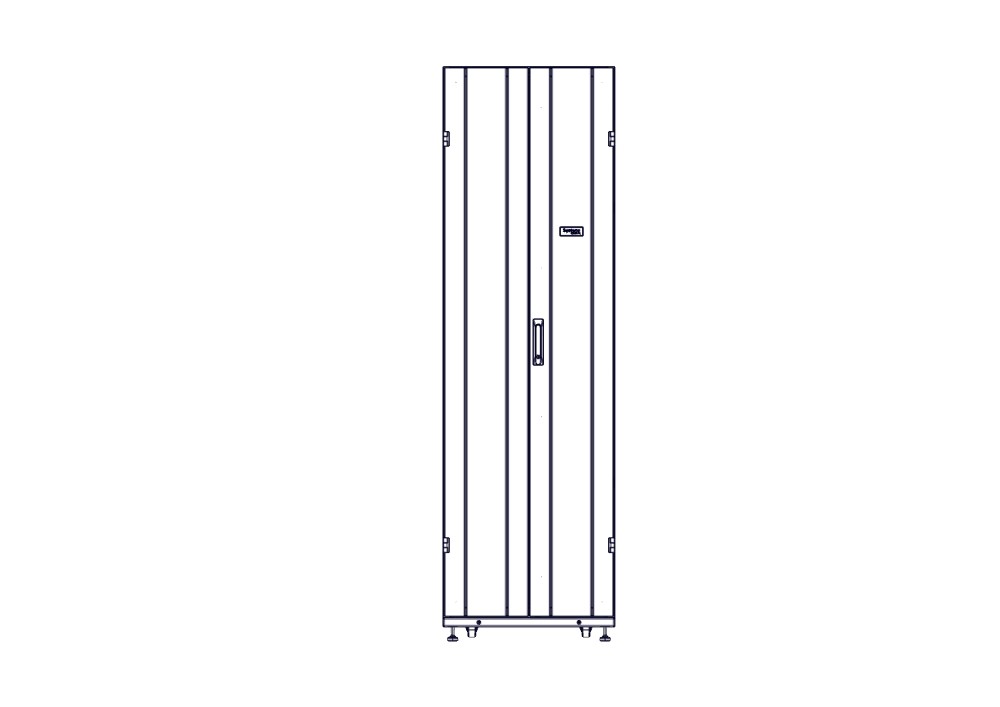 Systeme Electric mounting cabinet, Uniprom series, 42U-600/1200, 4pcs side panels, black