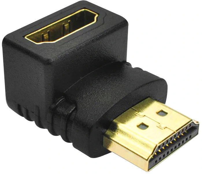 GCR Переходник HDMI - HDMI 19M / 19F нижний угол