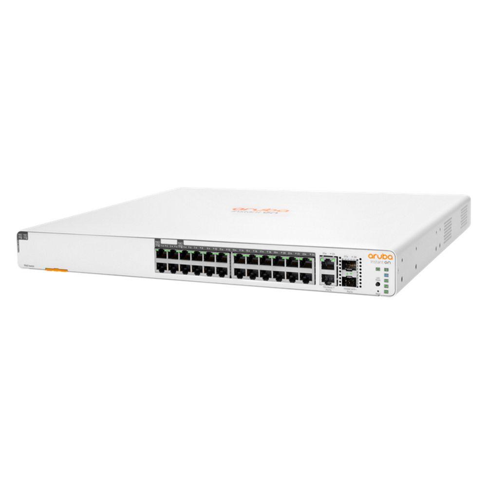 Коммутатор Настраиваемый (Smart) HPE - Instant On 1960 24G 20p C4 4p C6 2XGT 2SFP+, Layer 2, 24-PoE, 24-1GbE, 2-10GbE, 2-SFP+, SNMP, Web, в стойку, серый, JL807A