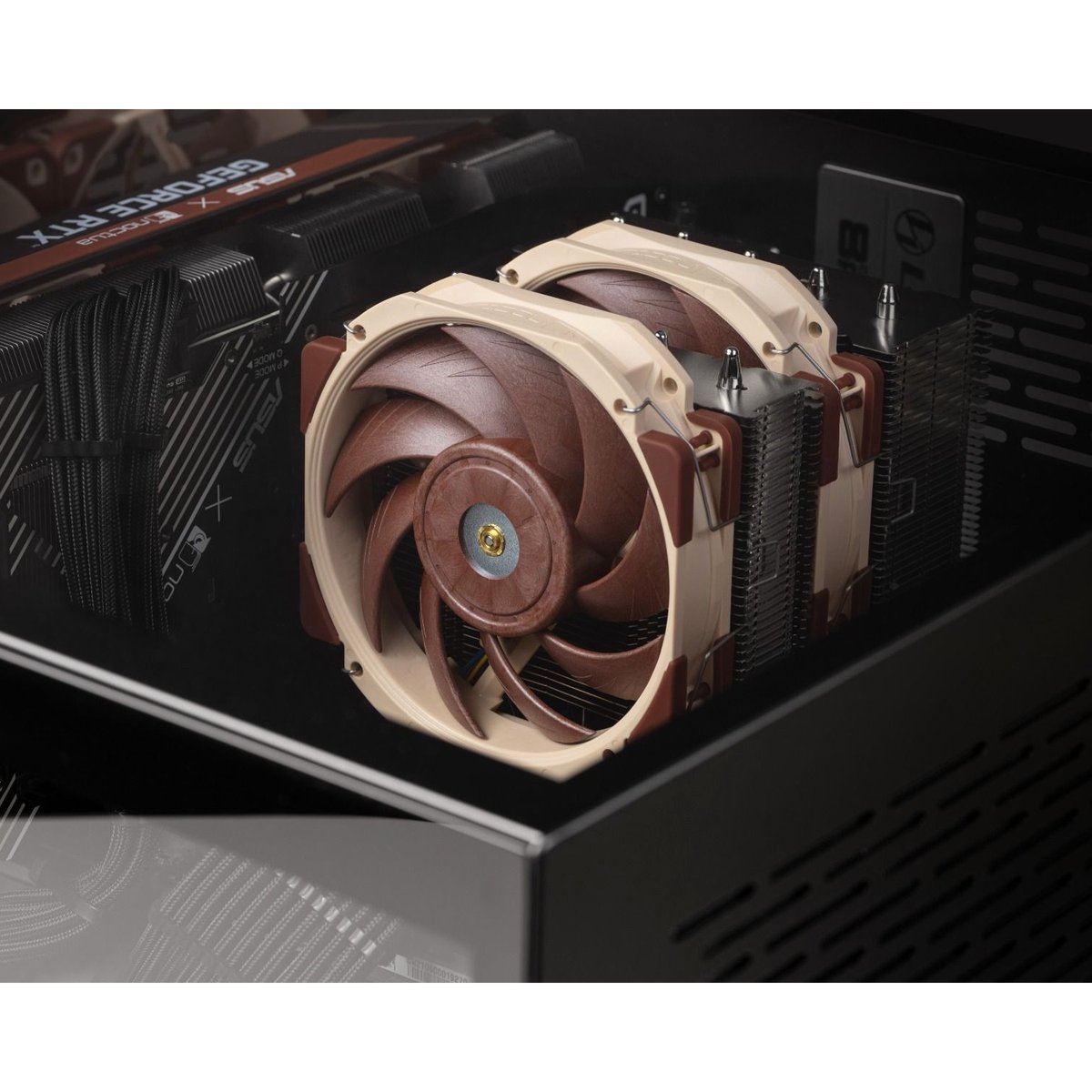 Кулер для корпуса/ Case Cooler Noctua NF-A12x25r PWM (120x120x25mm, 4-pin PWM, 60.1CFM, 22.6dBA, 2000RPM, Beige/Brown)