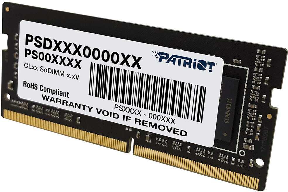 Оперативная память DDR4 16Gb 2666MHz Patriot PSD416G266681S Signature RTL PC4-21300 CL19 SO-DIMM 260-pin 1.2В single rank Ret [PSD416G266681S]