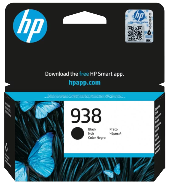 4S6X8PE - Картридж HP 938 Black Original Ink Cartridge для HP DeskJet 1110,HP DeskJet 2130,HP DeskJet 3630,HP OfficeJet 3830,HP OfficeJet 4650,HP ENVY 4520