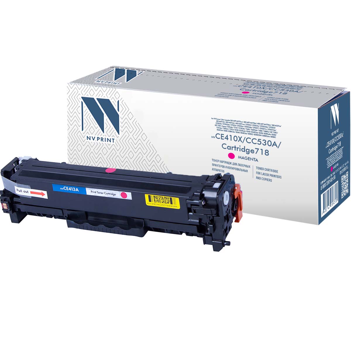 -/ Тонер-картридж NVP NV-CE413A/CC533A/NV-718 Magenta универсальные для HP/Canon Color LaserJet 300 MFP M375nw/ 400 MFP M475dn/ 400 MFP M475dw/ 300 M351a/ 400 M451dn/ 400 M451dw/ 400 M451nw/ CP2024/ CP2024n/ CP2024dn/ CP2025/ CP2025n/ CP2025dn/ CP2026/ CP2026n/ CP2026dn/ CP2027/ CP2027n/ CP2027dn/ LBP 7200 i-Sensys 7200cdn/ 7210/ 7210Cdn/ 7660/ 7660Cdn/ 7680/ 7680Cx/ MF 720C/ 724Cdw/ 728Cdw/ 729Cx/ 8330/ 8330cdn/ 8340/ 8340Cdn/ 8350/ 8350cdn/ 8360/ 8360Cdn/ 8380/ 8380Cdw/ 8540/ 8540Cdn/ 8550C/ 8