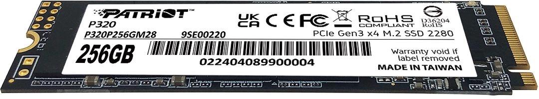 Твердотельный накопитель Patriot PCIe 3.0 x4 256GB P320P256GM28 P320 M.2 2280 [P320P256GM28]