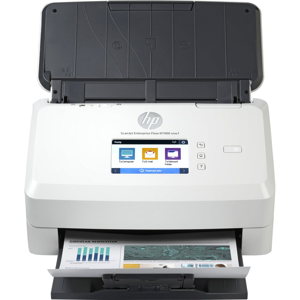 HP ScanJet Enterprise Flow N7000 snw1 <6FW10A> (A4, протяжной, 600dpi, 75 стр./мин, USB3.0, DADF, сетевой, WiFi)