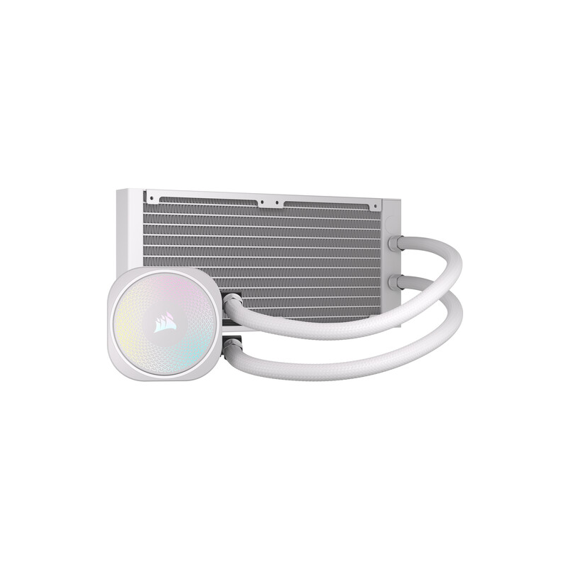 Система жидкостного охлаждения/ Water Cooling System Corsair NAUTILUS 240 ARGB (240mm, White, ARGB/ Fans: 2x120mm, 74.37CFM, 34dBA, 2100RPM/ S: 1851, 1700, AM5, AM4)