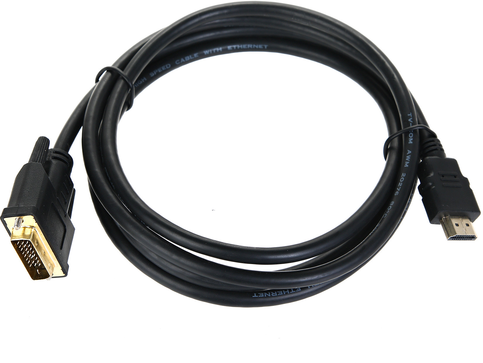 TV-COM Кабель (L)CG135E-2M HDMI to DVI-D Dual Link (19M -25M) 2м[6939510900101]