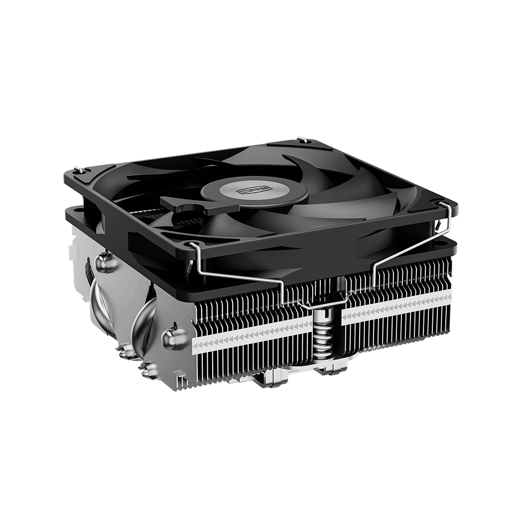Кулер для процессора/ CPU Cooler PCCooler RC400-53 (125W, 4-pin PWM, 53.5mm, Al/Cu, 4x6mm, 1x92mm, 43CFM, 31.2dBA, 2700RPM, S: 1851/1700/1200/20XX/115X, AM5/AM4, silver, black)