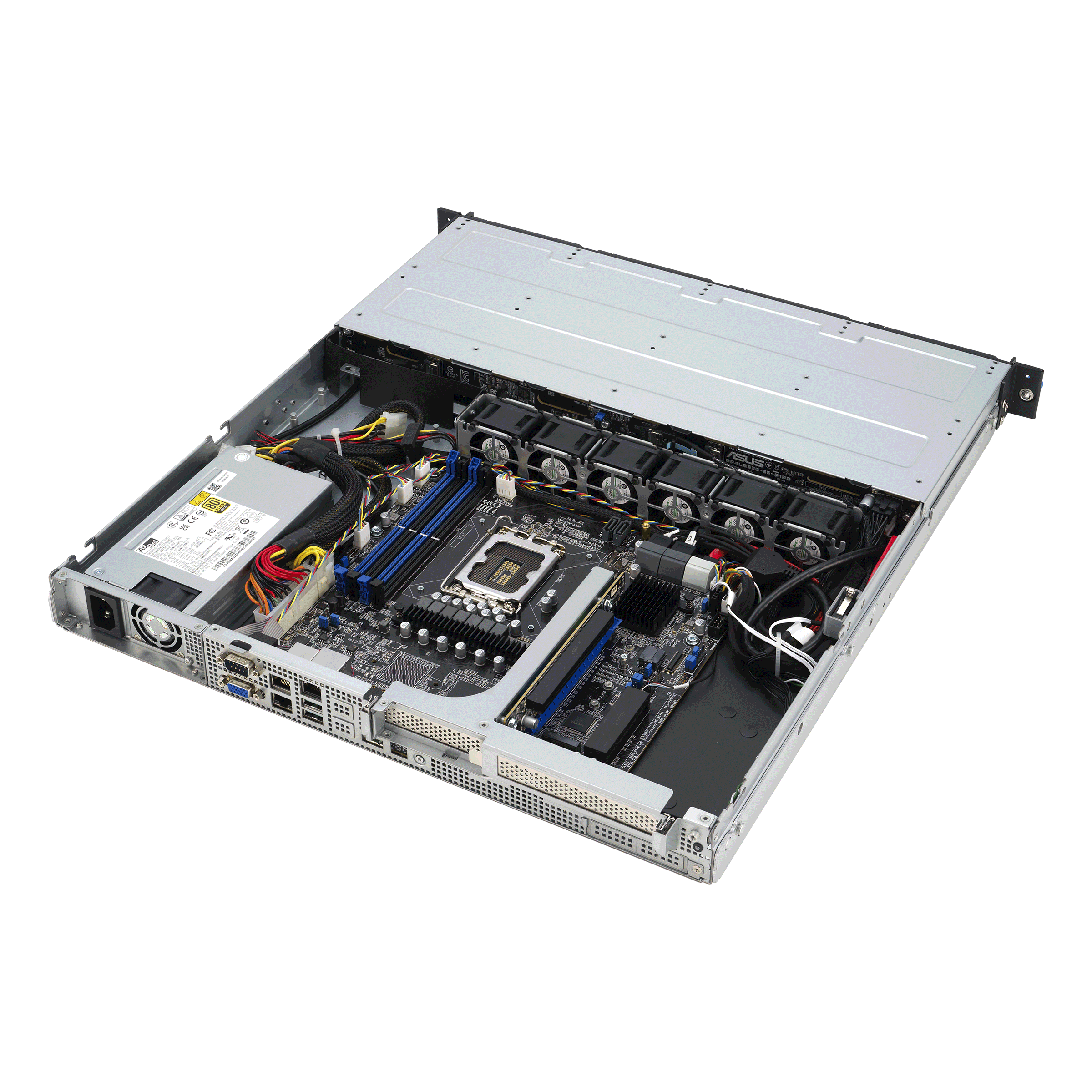 Серверная платформа/ ASUS RS300-E12-PS4, 1U, 1x LGA1700, 4x DDR5 4400, 4 x 3.5" hsb SATA/SAS*, 1x PCIe x16*, 1 x PCIe x8, 1x PCIe x4 Proprietary R/A slot, 2 x Intel® I210AT + 1 x Mgmt LAN, 350W