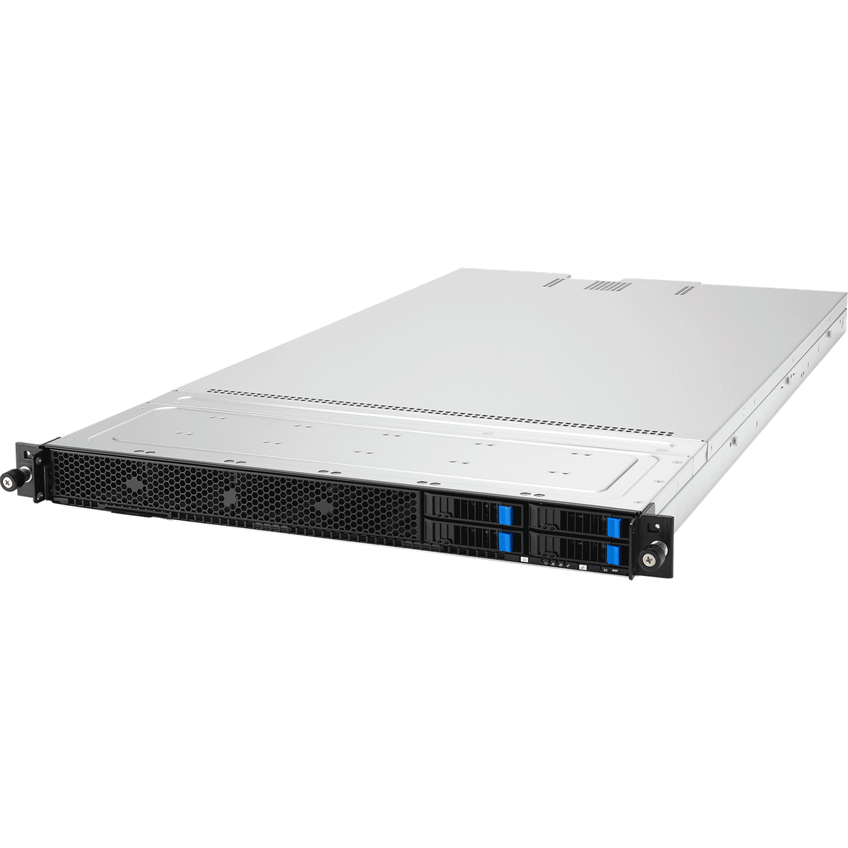 Серверная платформа ASUS RS501A-E12-RS4U, 1U, 1x SP5 LGA6096 (450W), 24x DDR5 6400 4800, 4x 2.5'' hsb SATA SAS* NVMe, 2 x M.2 PCIe SATA up to 22110, 3x PCIe x16* + 1x OCP3.0,  2x 1GbE Intel I350 LAN, PSU 1+1 1600W