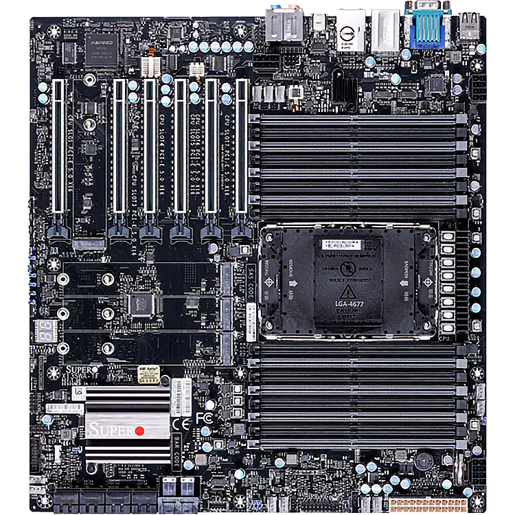 Системная плата/ MB Supermicro X13SWA-TF-B, E-ATX,  1x LGA-4677 (W-3400, W-2400, W-3500, W-2500 series), Intel® W790, 16x ECC DDR5 RDIMM/LRDIMM, 8x SATA 3, 2x U.2 PCIe 3.0, 6x PCIe 5.0 x16 slots, 4x M.2 PCIe 5.0 x4 slots (M-key 2280/22110), 1x 10GbE RJ45, 1x IPMI