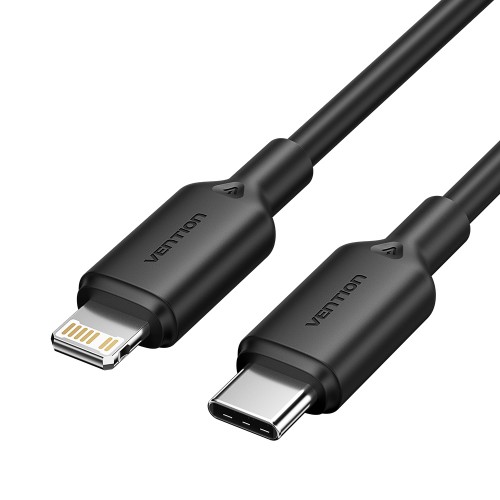 Кабель Vention USB 2.0 CM/Lightning 8M для iPad/iPhone 3A - 1м. черный