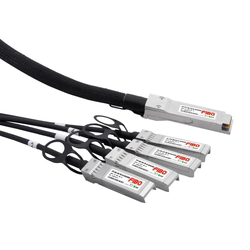 Кабель/ FIBO FT-Q100-4S25-DAC3m QSFP28 100G x 4SFP28 25G DAC модуль, медный кабель, 3 метра