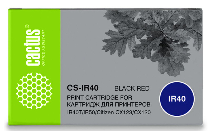 Картридж матричный Cactus CS-IR40 черный/красный (300 000 знаков) для Citizen IR40T/IR50/Citizen CX123/CX120