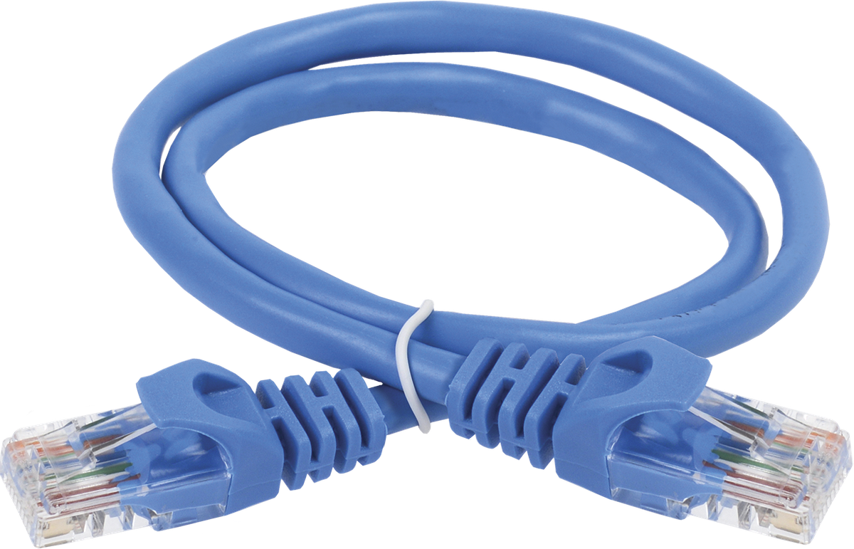 ITK Коммутационный шнур (патч-корд) кат. 6 UTP PVC 2м синий