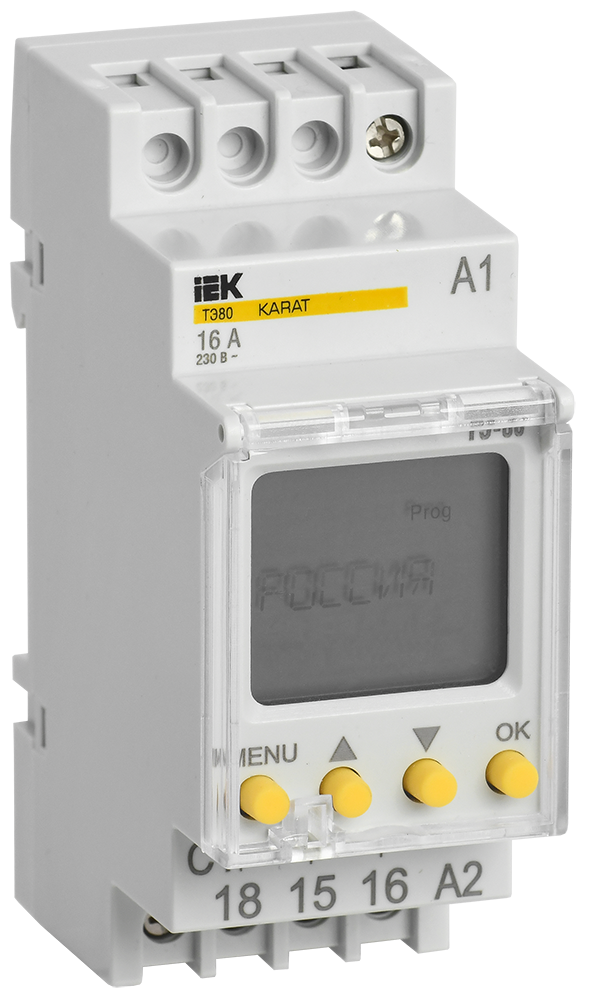 Таймер цифровой ТЭ80 16А 230В на DIN-рейку KARAT IEK MTA10-16-080