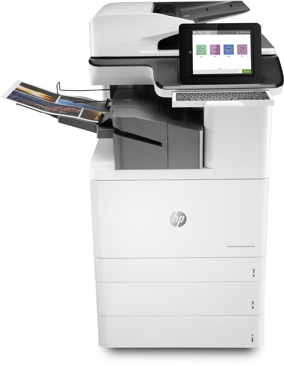 МФУ HP Inc. - LaserJet Enterprise M776zs, A3, LaserJet, сканер: планшетный/протяжный, факс, цветной лазерный, RJ-45, Wi-Fi, USB, 4 лотка, 600 x 600dpi, Duplex, цвет серый, T3U56A