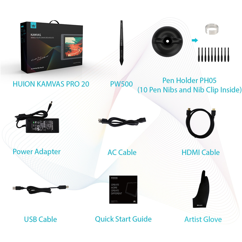Интерактивный дисплей/ Сенсорный монитор Huion KAMVAS Pro 20