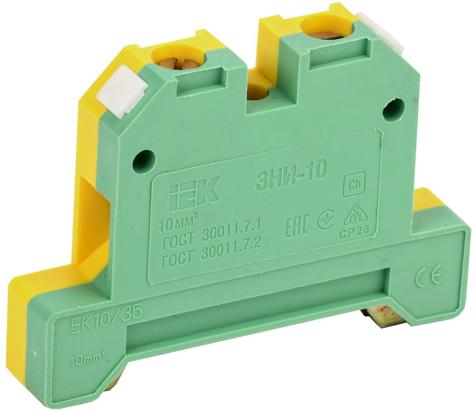 Зажим наборный ЗНИ-10PEN 10мм2 (JXB-земля) ИЭК (кор.720/уп.20), YZN20-010-K52