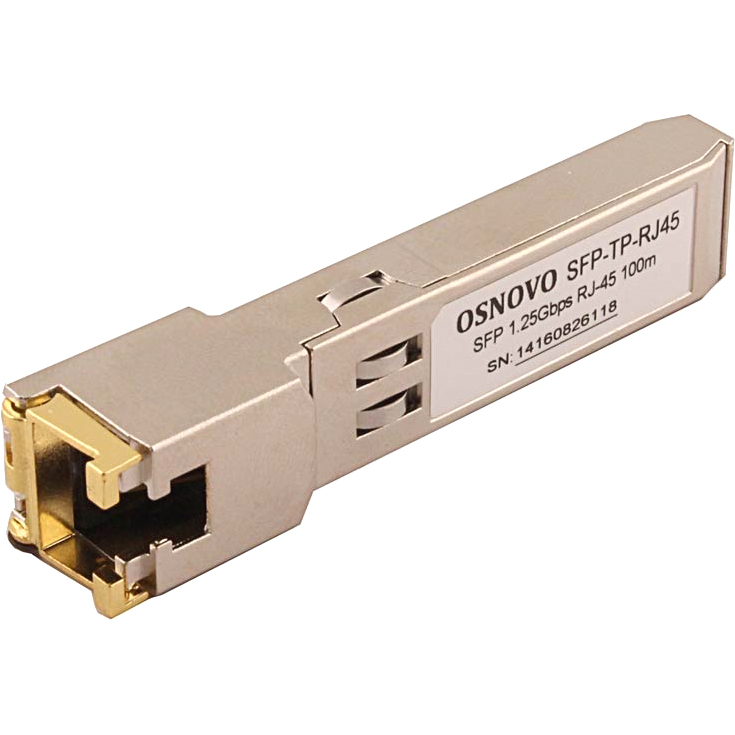 Трансивер/ OSNOVO Медный SFP модуль GE, до 1,25Гбит/с, до 100м