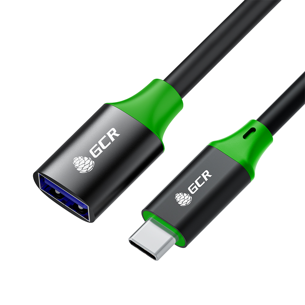 GCR Кабель переходник 1.5m USB 3.0 (USB 3.2 Gen 1) CM/AF, медь, 5 Гбит/с, черный