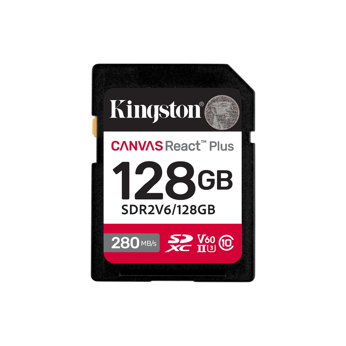 Карта памяти  Kingston 128GB SDXC Canvas React Plus UHS-II 280R/100W U3 V60/ Kingston 128GB SDXC Canvas  React Plus UHS-II 280R/100W U3 V60