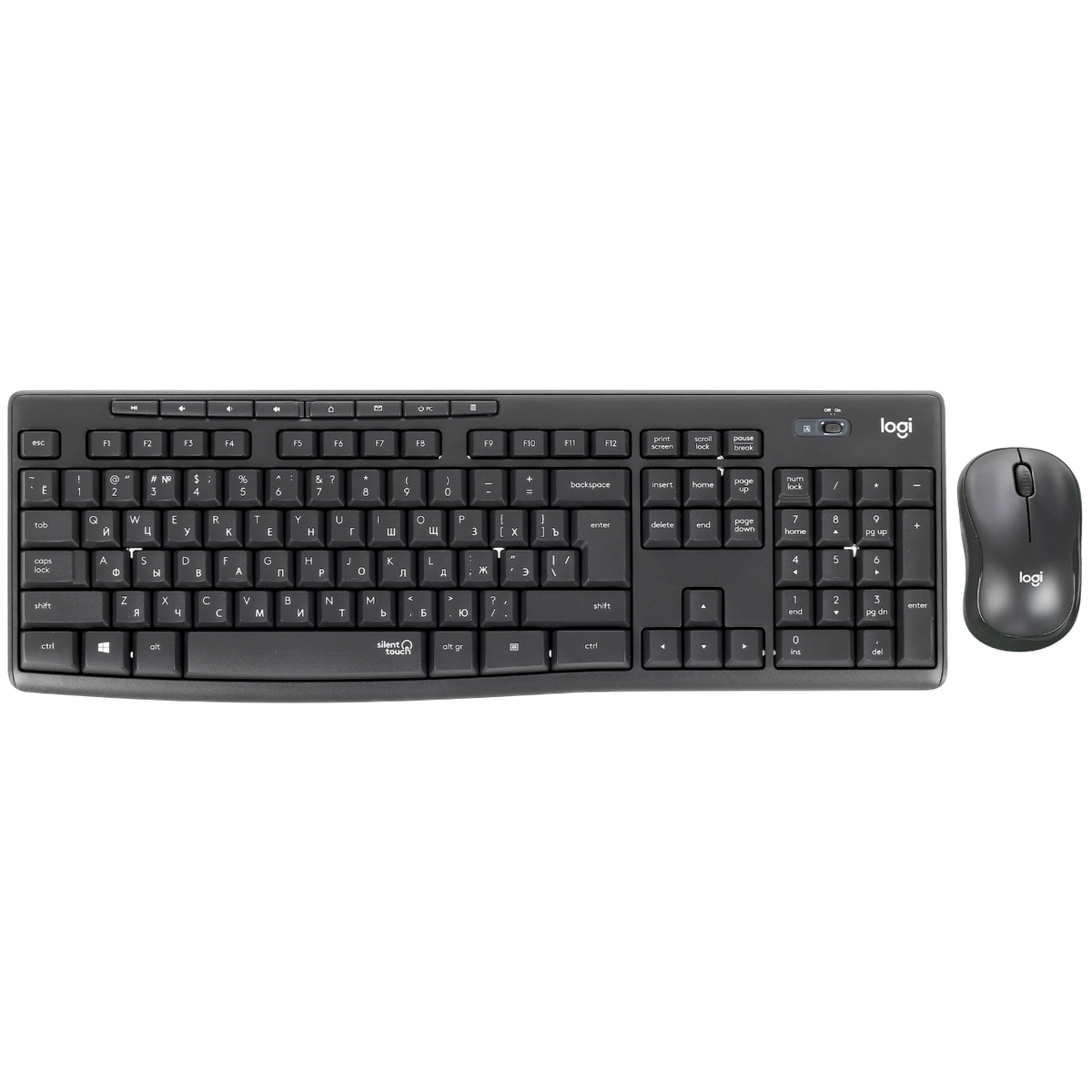 Комплект клавиатура+мышь Logitech 920-009807, беспроводной, SilentTouch, 2.4GHz